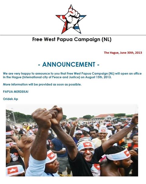 Free West Papua kantoor in Den Haag